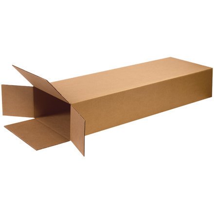 Partners Brand Heavy-Duty Side-Loading Boxes 18 x 6 x 45 in, Kraft (Bundle of 5)