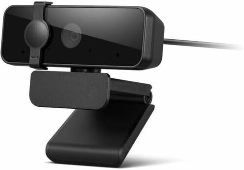 Lenovo Essential Webcam - 30 fps - Black - USB 2.0 Type A - Full HD - 1920 x 1080 Video - 85° Angle - Tripod Mount