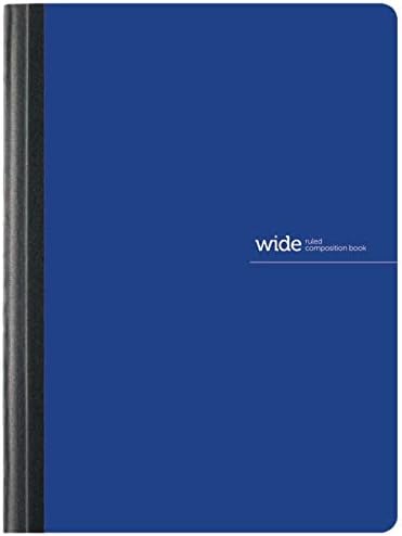 Office Depot® Brand Poly Composition Book, 7 1/2" x 9 3/4", Wide Ruled, 160 Pages (80 Sheets), Blue