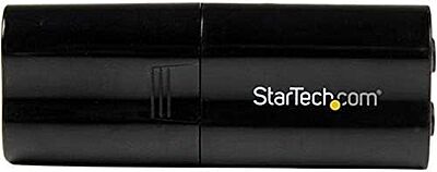 StarTech.com USB Sound Card - 3.5mm Audio Adapter - External Sound Card - Black - External Sound Card, TAA (ICUSBAUDIOB)
