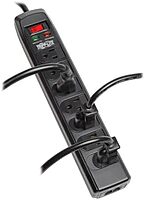 Tripp Lite 7 Right Angle Outlet Surge Protector Power Strip, 6ft. Cord, Right Angle Plug, 1440 Joules, Tel/Modem Protection