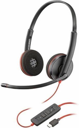 Poly Blackwire C3220 Headset - Stereo - USB Type C - Wired - 32 Ohm - 20 Hz - 20 kHz - Over-The-Head