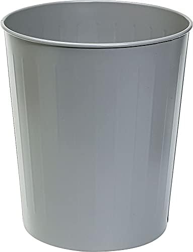 Safco 9604BL Round Wastebasket, Steel, 23.5 qt (5.88 gal) - Black