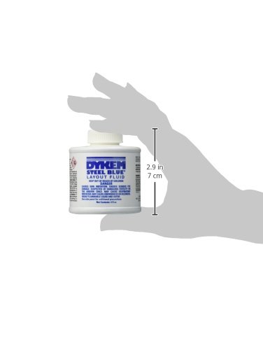 Dykem 80300 Steel Blue Layout Fluid, Brush-in-Cap (4oz)