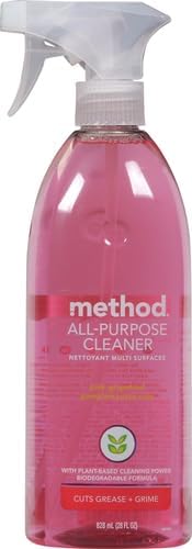 Method All-Purpose Cleaner, Pink Grapefruit, Plant-Based and Biodegradable Formula Perfect for Most Counters, Tiles, Stone