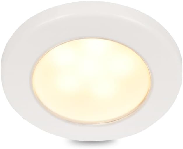 Hella Marine EuroLED 75 3" Round Screw Mount Down Light - Warm White LED - White Plastic Rim - 12V