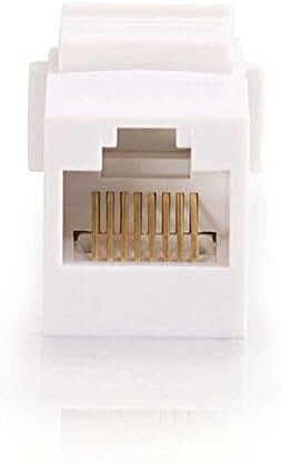 C2G 03677 RJ45 (8P8C) Coupler Keystone Insert Module, White