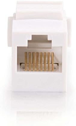 C2G 03677 RJ45 (8P8C) Coupler Keystone Insert Module, White