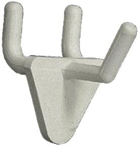 Azar Displays Glass-Filled Nylon Hooks, 1in, White, Pack Of 50 Hooks