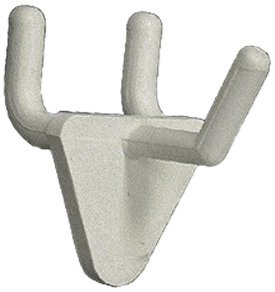 Azar Displays Glass-Filled Nylon Hooks, 1in, White, Pack Of 50 Hooks