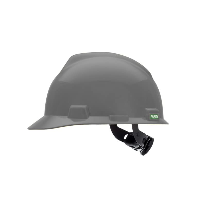 MSA 475364 V-Gard Cap Style Safety Hard Hat With Fas-Trac III Ratchet Suspension | Polyethylene Shell