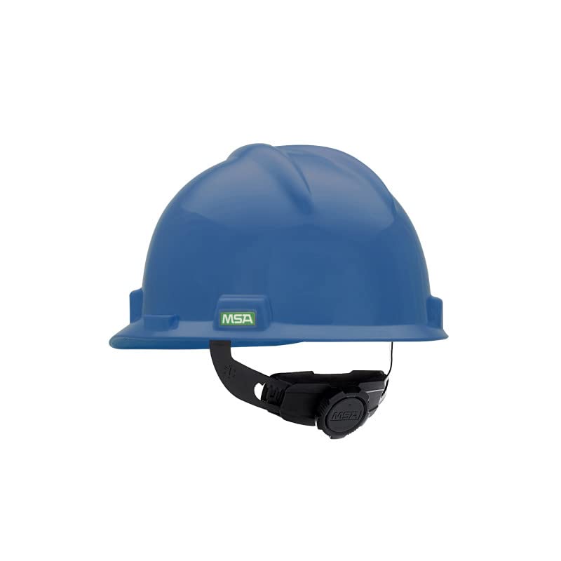 MSA 477483 V-Gard Cap Style Safety Hard Hat With Fas-Trac III Ratchet Suspension | Polyethylene Shell