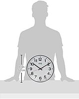 Infinity Instruments 12 Inch Prosaic Round Non-Ticking Silent Battery Operated Easy to Read Clock for Office, Classroom, School, Black