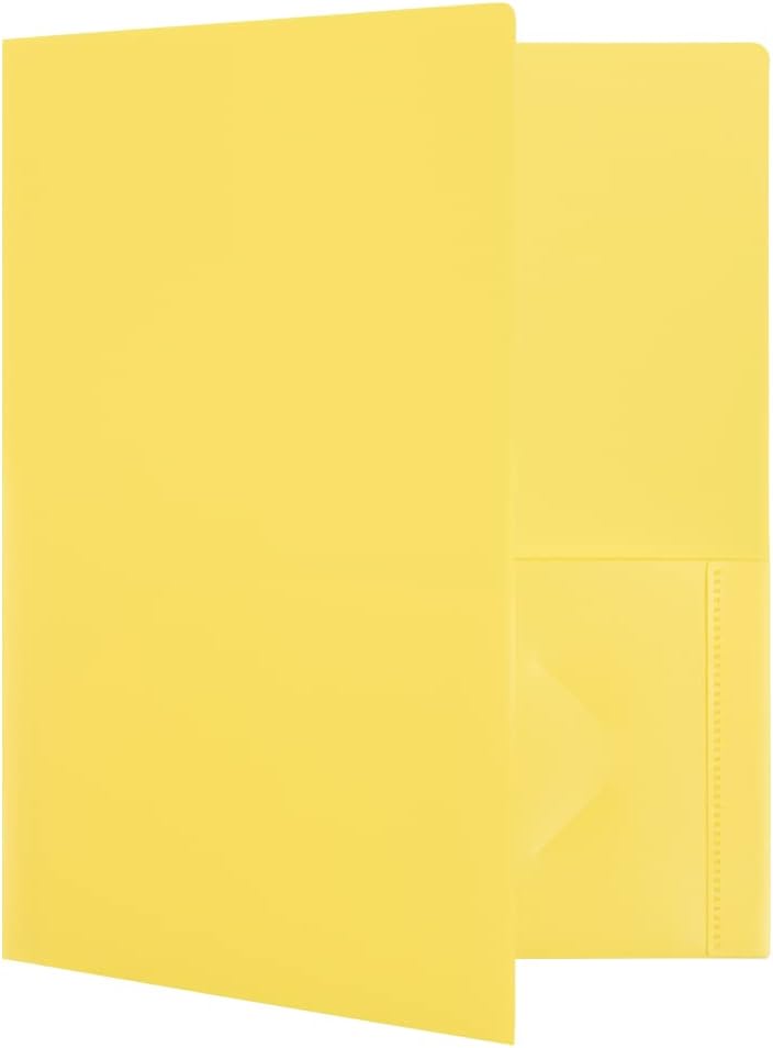 JAM Paper Heavy-Duty 2-Pocket Plastic Presentation Folders - Letter Size