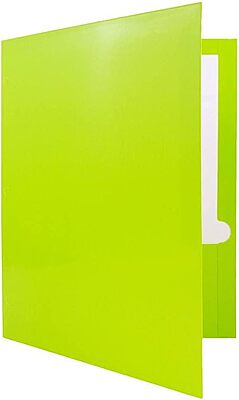 JAM PAPER Laminated Two-Pocket Glossy 3-Hole Letter Size Folders
