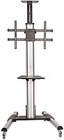 StarTech.com Heavy Duty Rolling Portable TV Cart with Wheels - 32 to 75 inch - Adjustable Rotating Mobile Flat Panel Screen Mount (STNDMTV70)