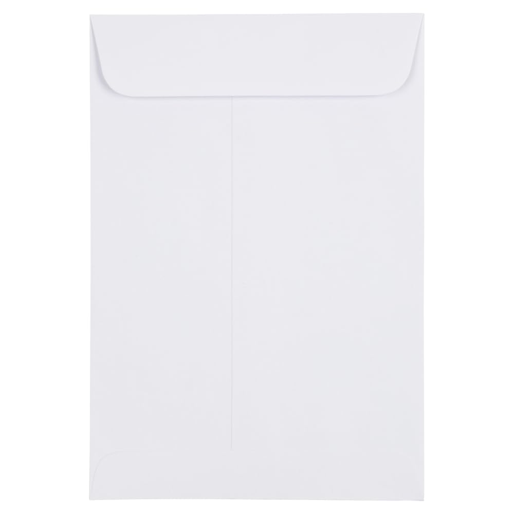 JAM Paper Open-End Catalog Envelopes with Gummed Closure - White