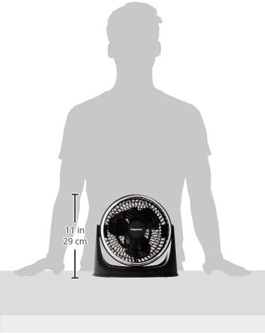 Impress IM-718TC 3-Speed 8-inch Turbo Velocity Table Fan, Black