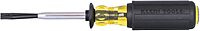 Klein Tools 6024K Slotted Screw-Holding Screwdriver, 1/4-Inch Split-Blade Flat Head Driver, Positive Gripping Action