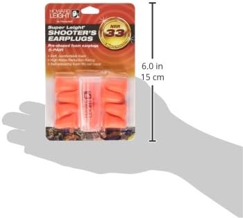 Howard Leight Super Leight Disposable Foam Shooting Earplugs, 5-Pairs (R-84133) (Pack of 2) Orange 5 Count (Pack of 2)