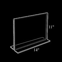 Azar Displays Double-Foot 2-Sided Acrylic Sign Holders