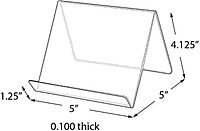 Azar Displays Acrylic Easel Displays, Clear, 10-Pack