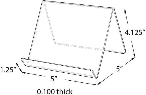 Azar Displays Acrylic Easel Displays, Clear, 10-Pack