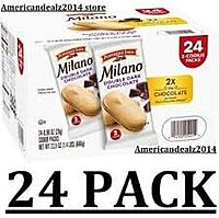 Pepperidge Farm Double Dark Chocolate Milano Cookies, 0.98 Oz, Box Of 24 Packs