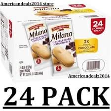 Pepperidge Farm Double Dark Chocolate Milano Cookies, 0.98 Oz, Box Of 24 Packs