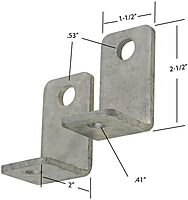 CE Smith - Roller L-Bracket - Side Angle Brackets for Boat Trailer Accessories - 2 Pieces