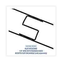 Boardwalk Zinc-Plated Clip-On Dust Mop Frame, 36in x 5in, Black