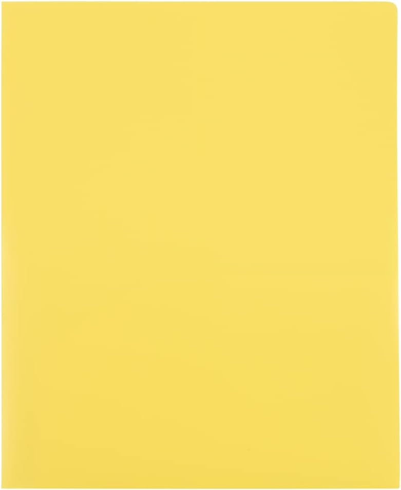 JAM Paper Heavy-Duty 2-Pocket Plastic Presentation Folders - Letter Size