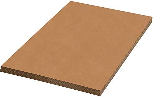 Partners Brand Kraft Corrugated Sheets, 24 in x 48 in, Pack of 20