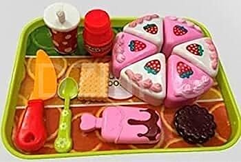 Tableware Food Cake Cutting Toy Playset