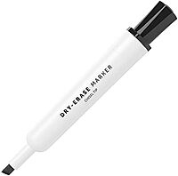 Office Depot Brand Low-Odor Dry-Erase Markers, Chisel Point, 100% Recycled Plastic Barrel, Black, Pack Of 12