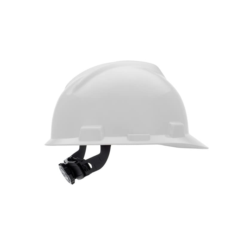 MSA 477477 V-Gard Cap Style Safety Hard Hat With Fas-Trac III Ratchet Suspension | Polyethylene Shell