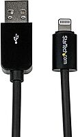 StarTech.com 3m (10ft) Long Black Apple® 8-pin Lightning Connector to USB Cable for iPhone / iPod / iPad - Charge and Sync Cable (USBLT3MB)