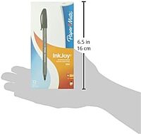Paper Mate InkJoy 100ST Ballpoint Pen, Capped, Black, 12-Pack