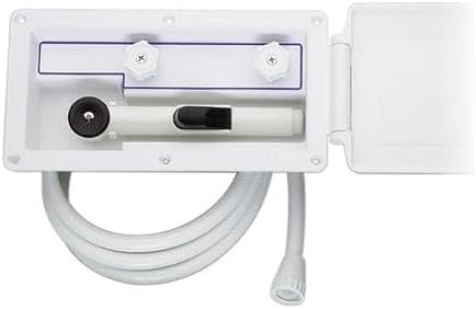 Attwood 4131-4 Aft-Deck Hot and Cold Freshwater Exterior Boat Shower Box Kit