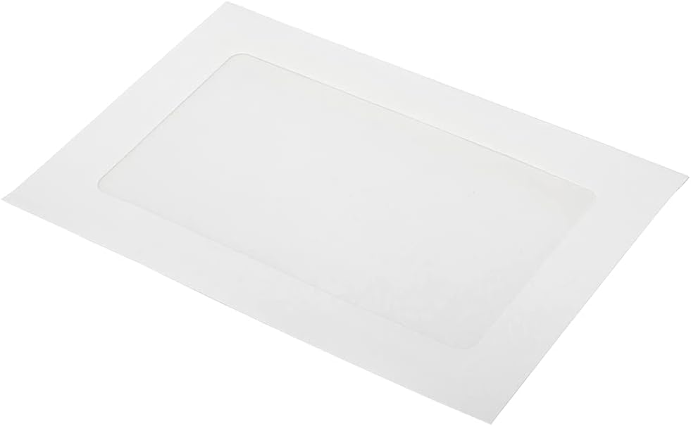 JAM Paper Window Booklet Envelopes - White - Gummed Closure - Single Window