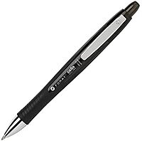 Office Depot Super Comfort Grip Retractable Gel Pens, Medium Point, 0.7 mm, Black Barrel, Black Ink, Pack of 12