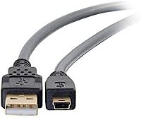 C2G Legrand USB 2.0 A to B Cable, USB Adapter Cable,24 AWG USB Cable, Black USB 2.0 Extension Cable, 16.4 Feet (5 Meters), 1 Count, C2G 29653