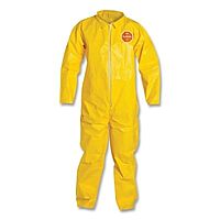 Tychem QC Coverall, Zipper Front - Yellow, 3XL SafeSPEC 10 mil