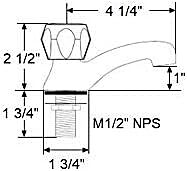 Scandvik Heavy-Duty Brass Basin Tap - Chrome Plated