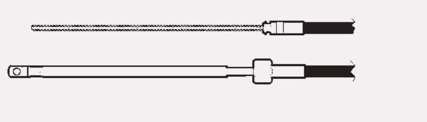 UFlex M66X16 16' Fast Connect Rotary Steering Cable, SILVER