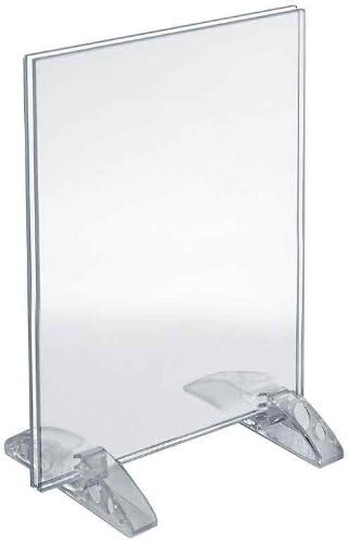 Azar Displays Dual-Stand Vertical/Horizontal Acrylic Sign Holders