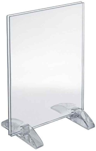 Azar Displays Dual-Stand Vertical/Horizontal Acrylic Sign Holders