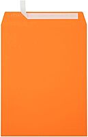 LUX Open-End 10in x 13in Envelopes, Peel & Press Closure, Mandarin Orange, Pack Of 50