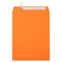LUX Open-End 10in x 13in Envelopes, Peel & Press Closure, Mandarin Orange, Pack Of 50