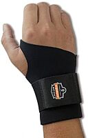Ergodyne ProFlex 670 Ambidextrous Single Strap Wrist Support, Large, Black (Pack of 4)